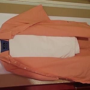 Men's clothing - button down shirt white cargo pants- gently used